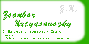 zsombor matyasovszky business card